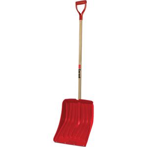 Alpine™ Snow Shovel - Polypropylene, 13-9/10", 16-3/4", 40-1/4", Wood, D-Grip, Included