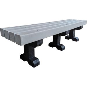 Park Bench - Grey, 72", 17", 17", Recycled Plastic