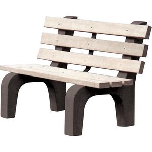 Park Benches - Grey, 48", 25", 31", Recycled Plastic