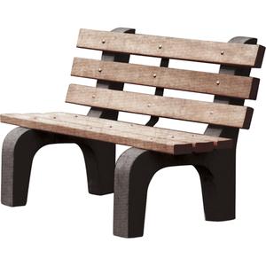 Park Benches - Brown, 48", 25", 31", Recycled Plastic