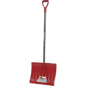 Nordic™ Snow Shovel - Polypropylene, 17-3/4", 13-1/4", 42-1/4", Wood, D-Grip, Not Included
