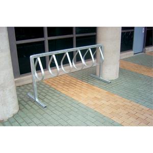 Style Bicycle Rack - 12, Galvanized Steel, 74", 27", 36"