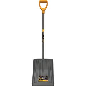 Pro™ Snow Shovel - Polypropylene, 13-7/8", 16-3/8", 45", Wood, D-Grip, Not Included