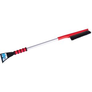 Long Reach Snow Brushes - 35", Non Telescopic, Red, Nylon Polyethylene, 9", Foam