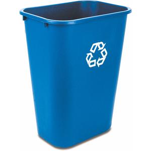 Recycling Container - Deskside, 41-1/4 US Qt., Plastic, 19.875", 15.25", 11"