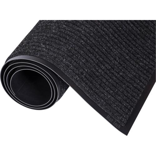 Needle-Rib™ Matting - 3', 10', 5', 60', Wiper/Scraper, 5/16", Charcoal, Polypropylene/P.E.T. Fibre, Light-Duty, Corrugated
