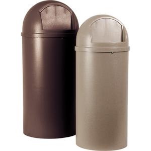 Marshal® Classic Containers - 15 US gal., Polyethylene, Beige, 15.375", 36.5"