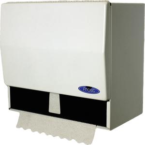 Roll or Single-Fold Towel Dispenser - Manual, 10.5", 6.75", 9.5", White