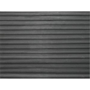 Entrance Mats - 2', lin.ft, Runner, 1/8", Black, Rubber, Light-Medium, Ribbed, WIDE RIBBED