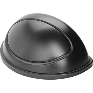 Untouchable® Containers - Plastic/Polyethylene, Half Round Lid, 21-5/16" x 21-1/3", 9 1/6", Black