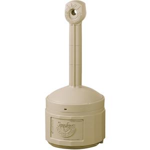 Smoker’s Cease-Fire® Cigarette Butt Receptacle - Free-Standing, 1 US gal., Plastic, 30", Adobe Beige, 11"