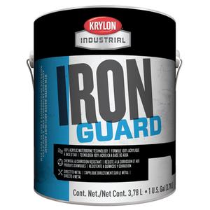 Iron Guard® Water-Based Acrylic Enamel - Gallon, Blue, Safety Blue (OSHA), White, Black, Safety Yellow (OSHA), Deep Base, Safety Red (OSHA), Clear Base, White Base, Light Machinery Gray, 1 gal., 1 gal.