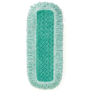 Hygen™ Dust Pads with Fringe - Hook and Loop, 18", 6", Microfibre, Green