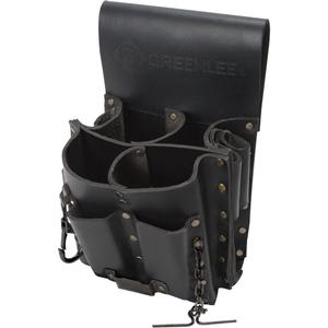Tool Belt Pouch - Leather, Black, 8, Multiple Tool Holder