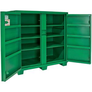 Cabinet Box - Green, 60", 30", 56", Steel, Pocket with Tang