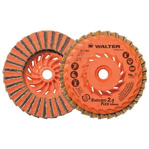 Enduro-Flex 2-IN-1™ Turbo Finishing Disc - 80, 4-1/2", 5", 5/8"-11, Aluminum Oxide, 27, 13300
