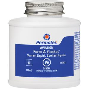 Aviation Form-A-Gasket® No. 3 Sealant Liquid - 118 ml, Bottle, '-65°F - 400°F (-54°C - 204°C)