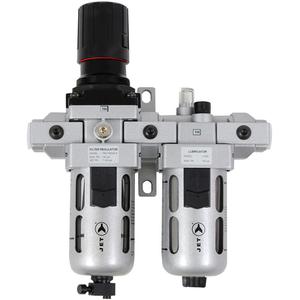 AFRLCS12 2-Piece Standard Air Filter, Regulator and Lubricator - 1/2" NPT, 145 PSI, 44 ml (1.5 oz.), 152 ml (5.17 oz.), 11.02", 99 CFM (2800 LPM)