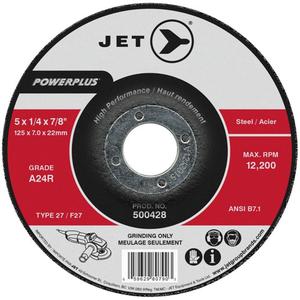 POWERPLUS® Grinding Wheel - 6", 1/4", 7/8", 10200, 27, A24R, Grinding, Steel, Angle Grinders