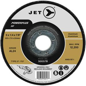 Powerplus NF Grinding Wheel - 5", 0.25", 1/4", 12200, T27