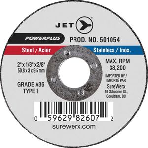 A36 POWERPLUS Cut-Off Wheel - 010-LQLV054 - 2", 1/8", 3/8", 38200, 1, A36