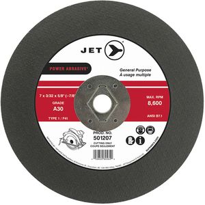 Power Abrasive Cut-Off Wheel - 7", 3/32", 5/8", 8600, 1, A30, Concrete, General Purpose, Masonry, Steel, Stone