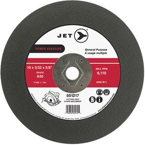 Power Abrasive Cut-Off Wheel - 10", 3/32", 5/8", 6110, 1, A30, Concrete, General Purpose, Masonry, Steel, Stone