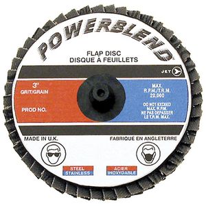 POWERBLEND Roll-on Flap Disc - Z120, 2", Zirconia Alumina, R, 30,000 RPM