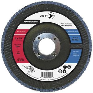 POWERBLEND Flap Disc - Z80, 4-1/2", 7/8", Zirconia Alumina, 29, Blending, Fibreglass, Stainless Steel, Steel, 13300 RPM