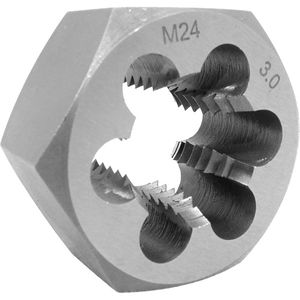 Metric Hex Die - Alloy Steel, 20 mm-2.5, 1/13/16", HRC 55-59