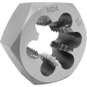 Metric Hex Die - 010-LQLV115 - Alloy Steel, 10 mm-1.25, 1", HRC 55-59