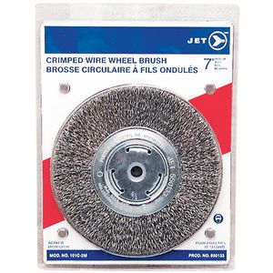 Crimped Wire Wheel - 010-LQLV120 - 7", 1-1/4", 0.014", Steel, 1/2" - 2"