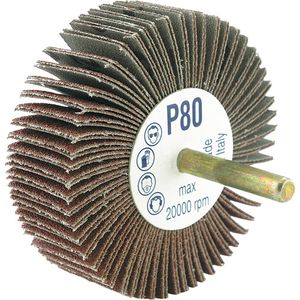 Shaft Mounted Flapwheel - 3", 80, 1/4", 20000 RPM