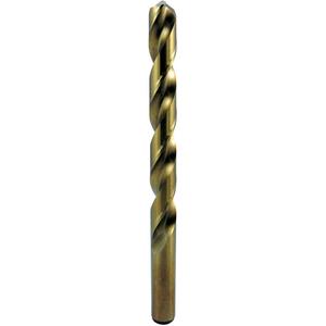 JET-KUT® COBALT Super Premium Jobber Drill Bit - Cobalt, 1/2", 0.5", 135°, Bronze Oxide Gold, Split, 3 Flats