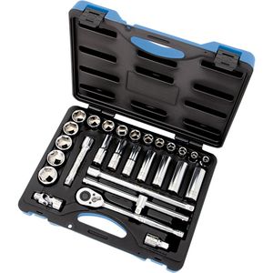 SAE Socket Wrench Set - 010-LQLW360 - 1/2", Hand/Standard, Deep/Standard, 29