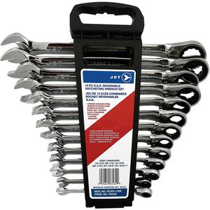 Long Pattern Reversible Wrench Set - 010-LQLW309 - 13, Imperial, Ratcheting Combination, 15/16"; 1"; 1/4"; 5/16"; 3/8"; 7/16"; 1/2"; 9/16"; 5/8"; 11/16"; 3/4"; 13/16"; 7/8"