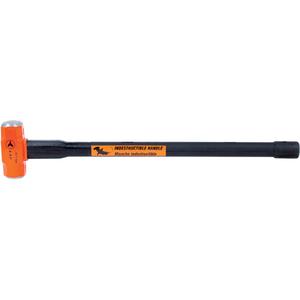 USH-630 Sledge Hammer with Indestructible Handle - 6 lbs., Polished, Solid Steel, 30", Vulcanized Rubber, Spring Steel, Forged Steel, Unbreakable