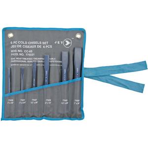 Cold Chisel Set - 6, 1/4; 5/16; 3/8; 1/2; 5/8; 3/4", High Carbon Steel