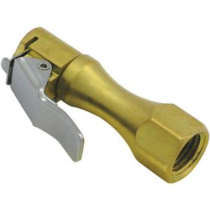 Straight-On Air Chuck with Safety Clip - 1/4" NPT, Brass
