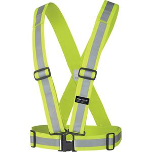 5592 Elastic Safety Harness - High Visibility Lime-Yellow, Silver, One Size, None