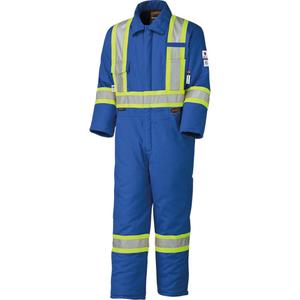 5522A High Visibility FR Rated & Arc Rated Safety Coveralls - 2X-Large, Small, 4X-Large, Royal Blue, 58 cal/cm², NFPA 70E/ASTM F1506/NFPA 2112, 4, Cotton, Nylon, CGSB 155.20-2017, UL, TPP 14.9 cal/cm2