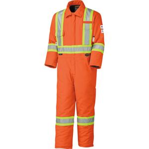 5532A High Visibility FR Rated & Arc Rated Safety Coveralls - 2X-Large, X-Small, 4X-Large, High Visibility Orange, 58 cal/cm², NFPA 70E/ASTM F1506/NFPA 2112, 4, Cotton, Nylon, CSA Z462-15, CGSB 155.20-2017