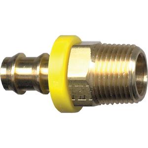 Grip-Tite Male Pipe Hose Fitting - Brass, 1/4" x 1/4"