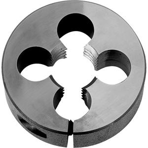 Adjustable Round Die - High Speed Steel, M6 X 1, 1", 3/8", Bright, Metric Coarse