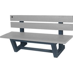 Outdoor Park Benches - Grey, 72", 23-3/16", 29-13/16", Recycled Plastic
