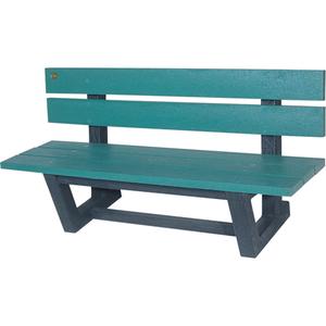 Outdoor Park Benches - Green, 72", 23-3/16", 29-13/16", Recycled Plastic