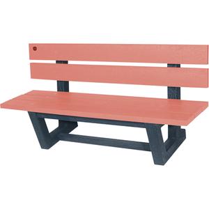 Outdoor Park Benches - Redwood, 60", 22-13/16", 29-13/16", Recycled Plastic
