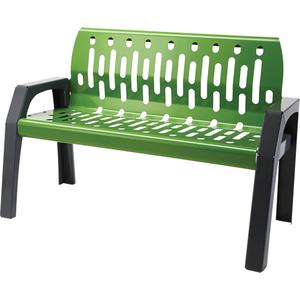 Stream Benches - Green, 48", 48", 34", Steel, 25"