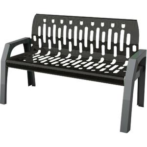 Stream Benches - Black, 48", 48", 34", Steel, 25"