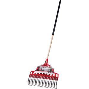 Multi-Purpose Lawn Rake - Hardwood, Ergonomic Straight, 20, 20", Steel, 48"